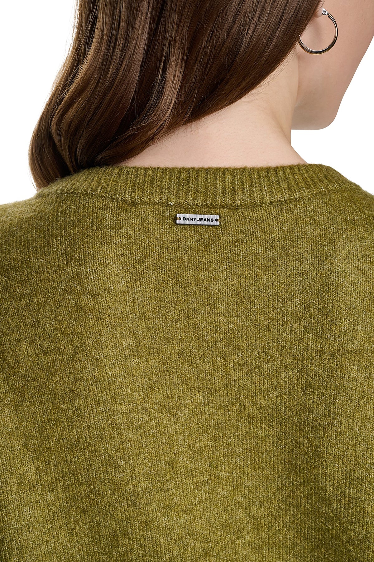 DKNY ASYMMETRIC BUTTON HEM CARDIGAN
