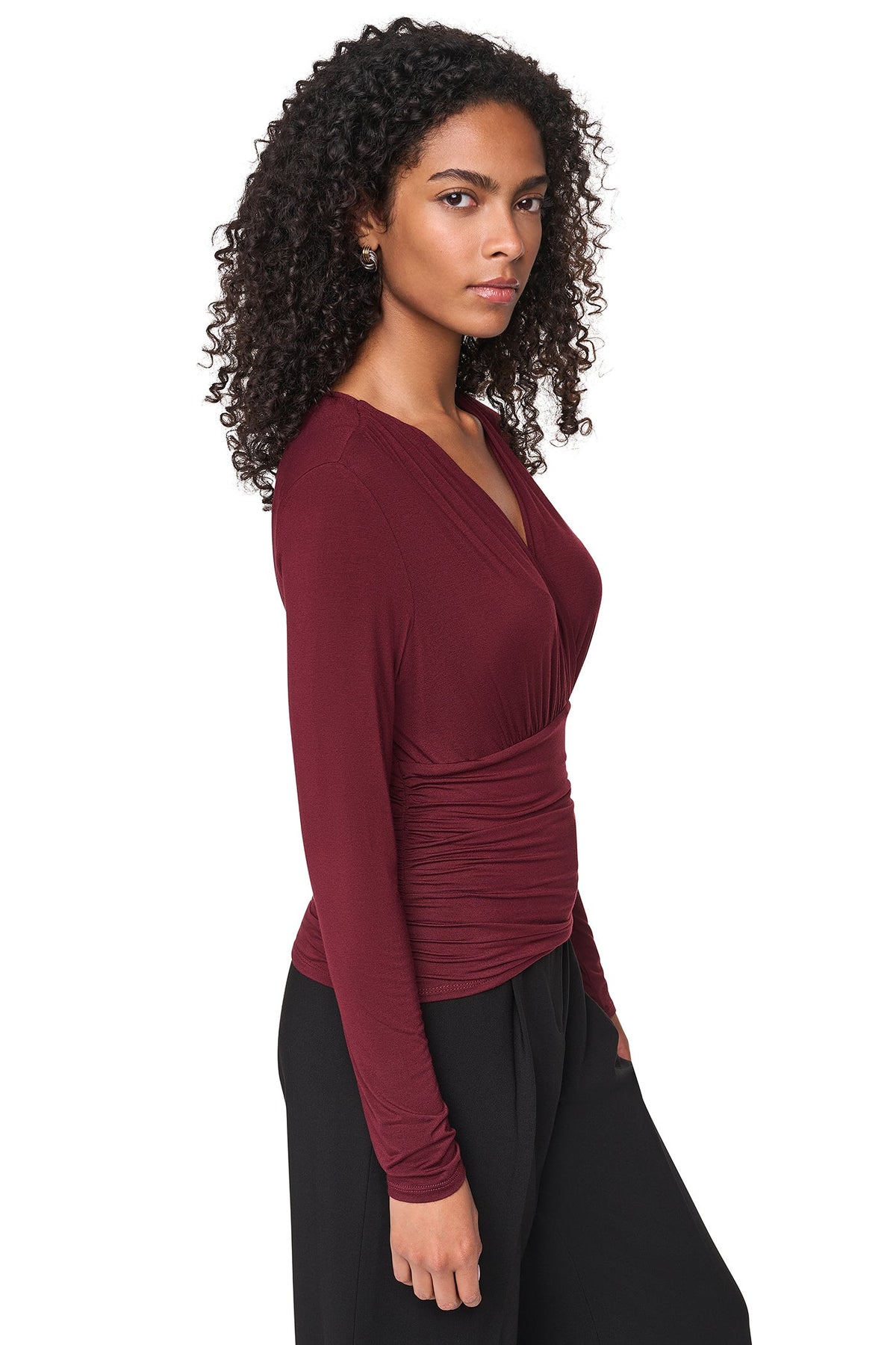 DKNY V-NECK BLOUSE