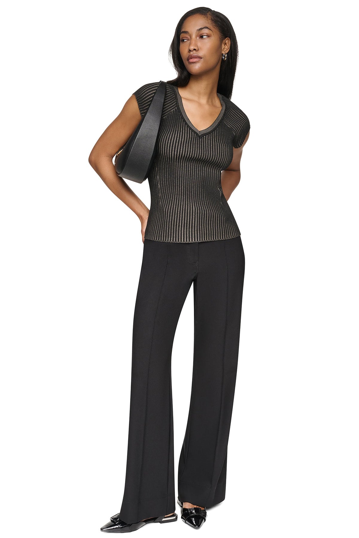DKNY RIB KNIT SWEATER