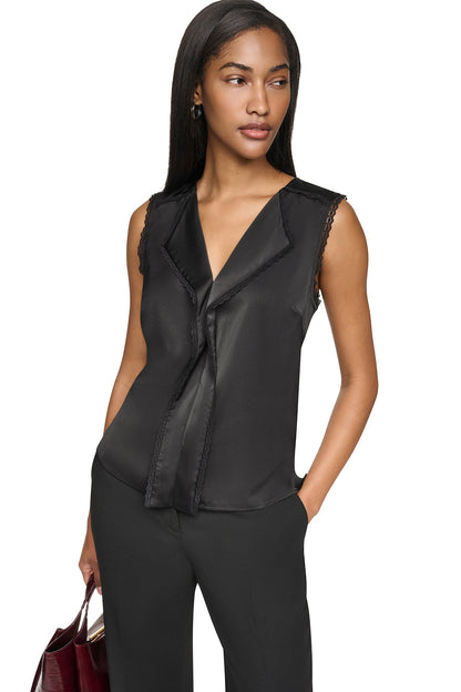 DKNY V-NECK BLOUSE