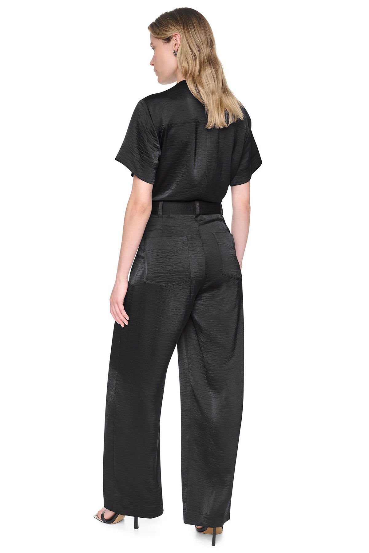 DKNY BUTTON FRONT UTILITY JUMPSUIT