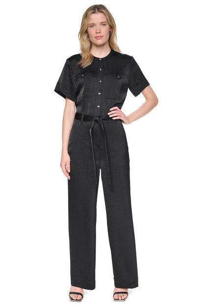 DKNY BUTTON FRONT UTILITY JUMPSUIT