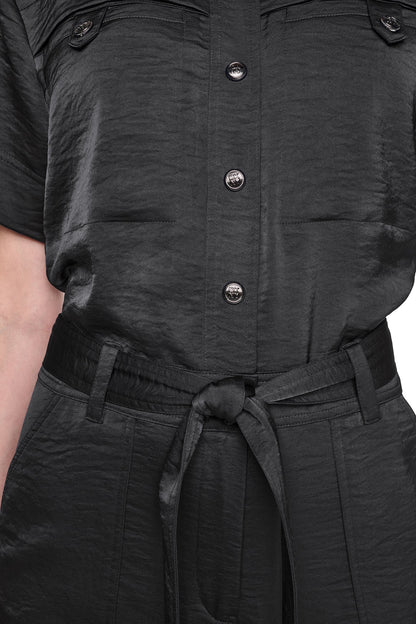 DKNY BUTTON FRONT UTILITY JUMPSUIT