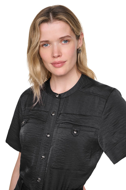 DKNY BUTTON FRONT UTILITY JUMPSUIT