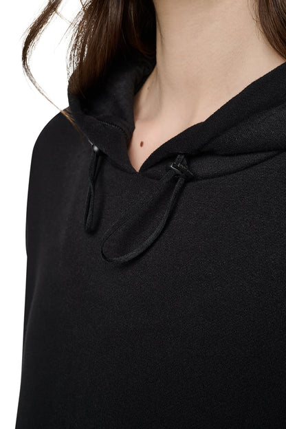 DKNY STRIPED MINI HOODIE DRESS
