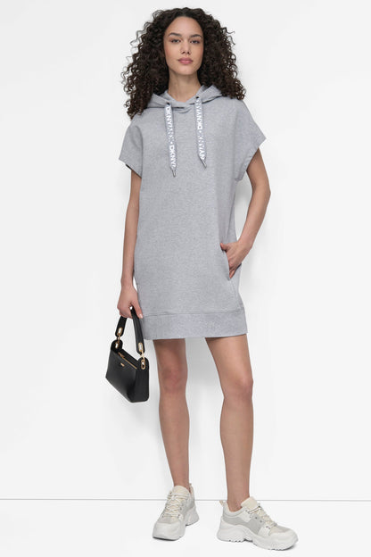 DKNY TWO TONE LOGO DRAWCORD SNEAKER DRESS