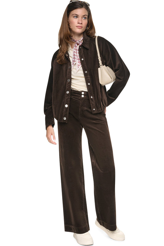 DKNY HIGH-RISE WIDE LEG PANT