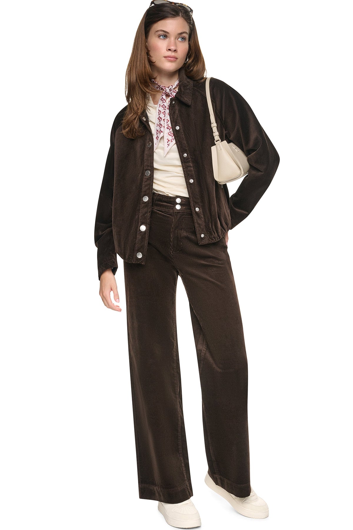 DKNY HIGH-RISE WIDE LEG PANT