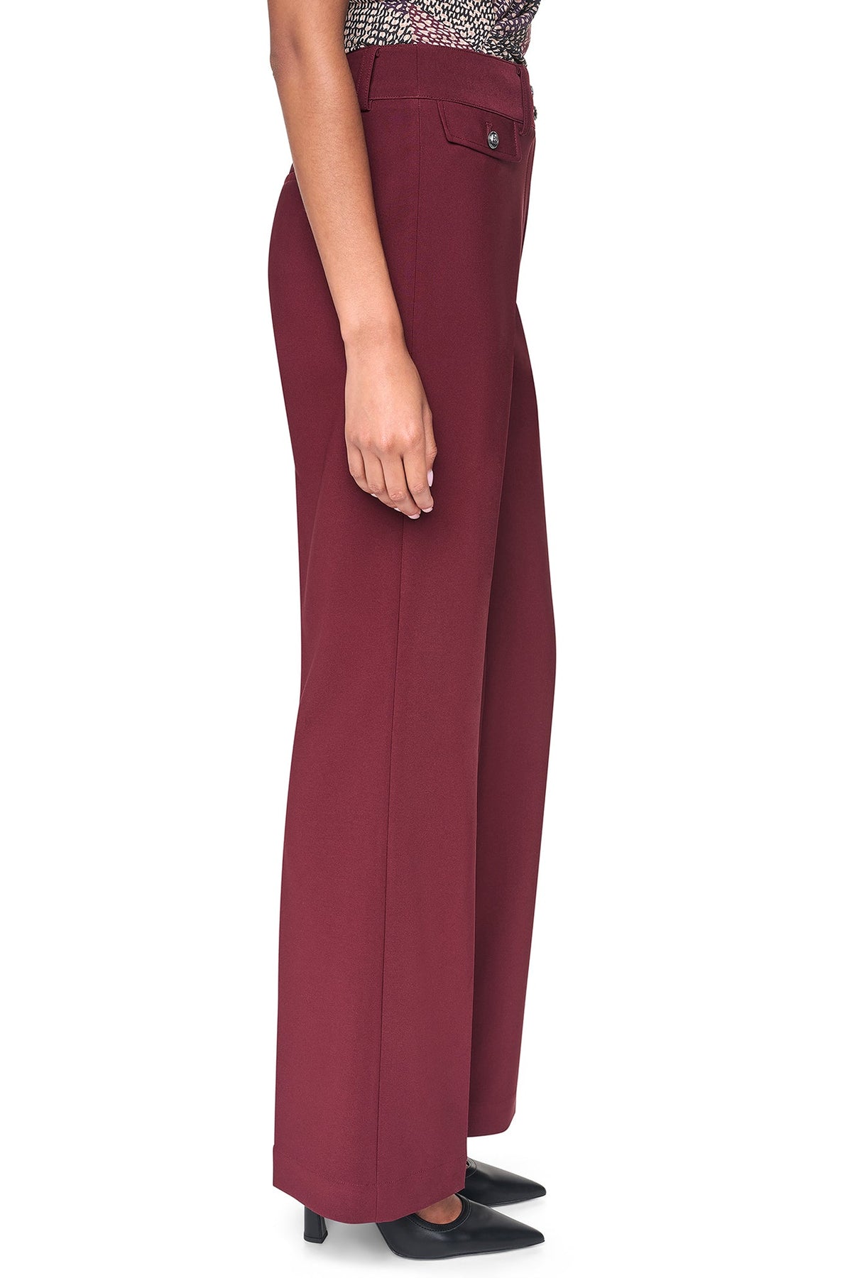 DKNY HIGH-RISE WIDE LEG PANT