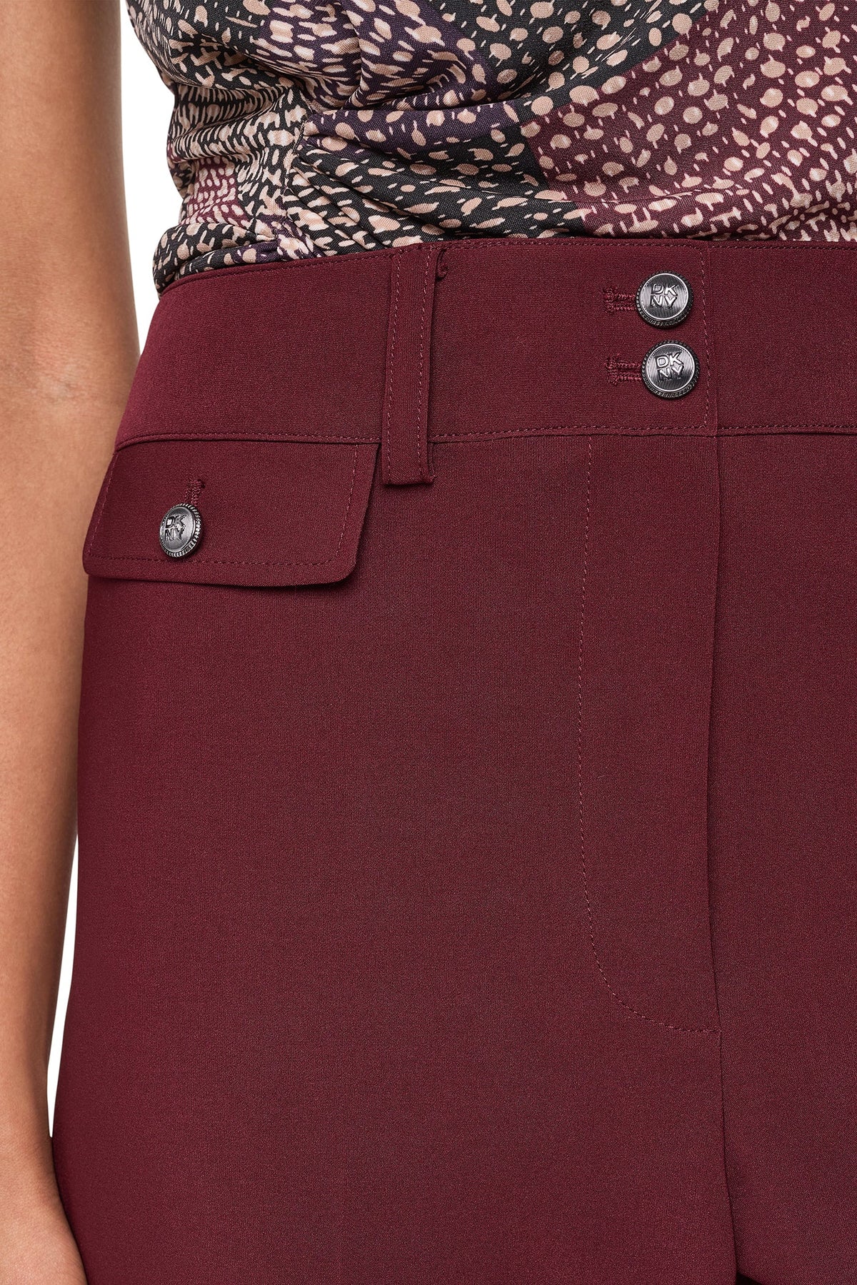 DKNY HIGH-RISE WIDE LEG PANT