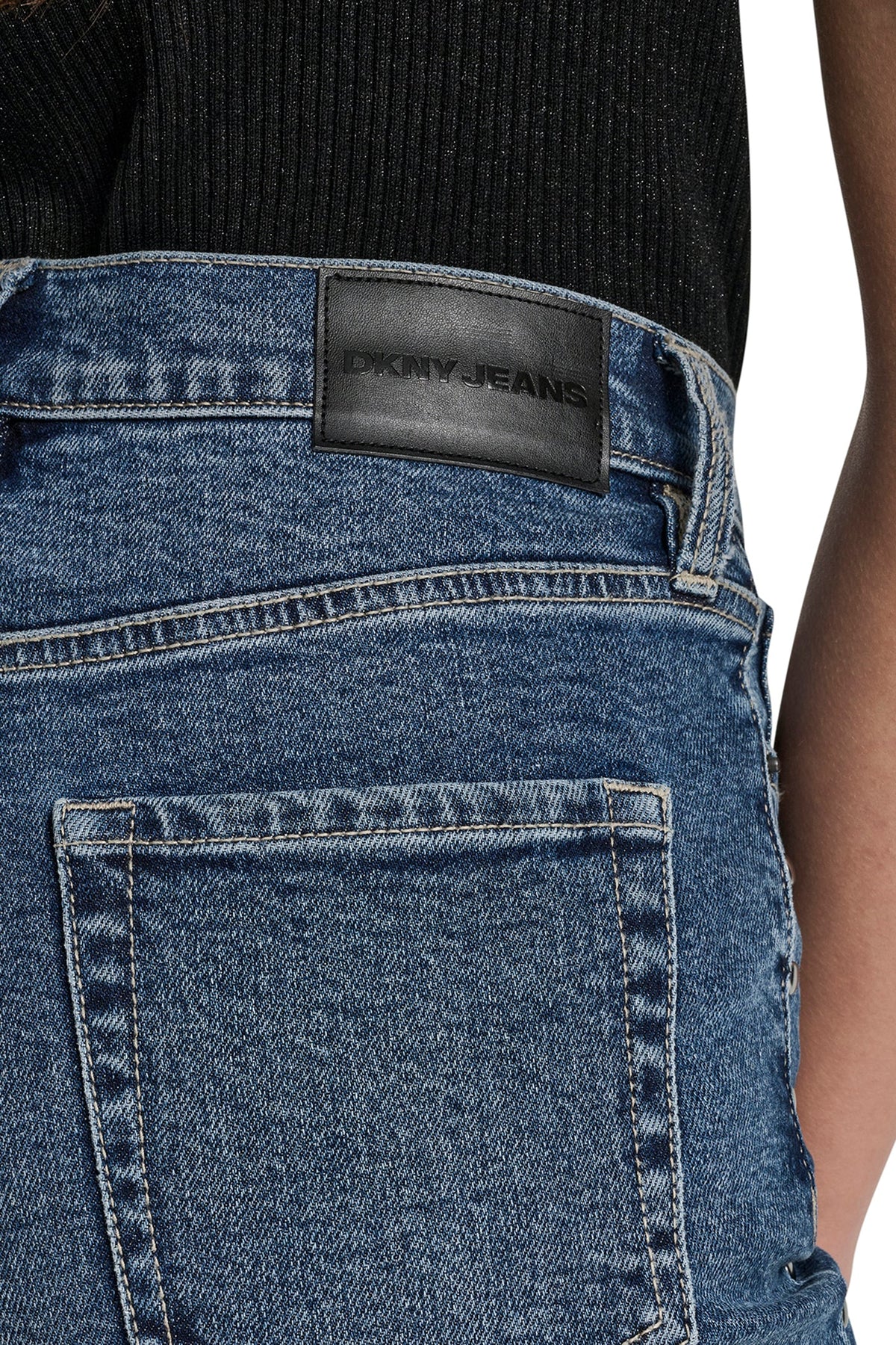 DKNY HIGH-RISE STUDDED BOOTCUT JEAN