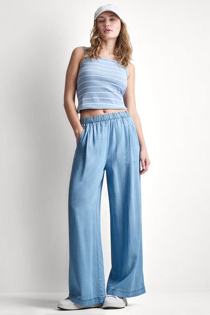 DKNY WIDE LEG TENCEL PANT