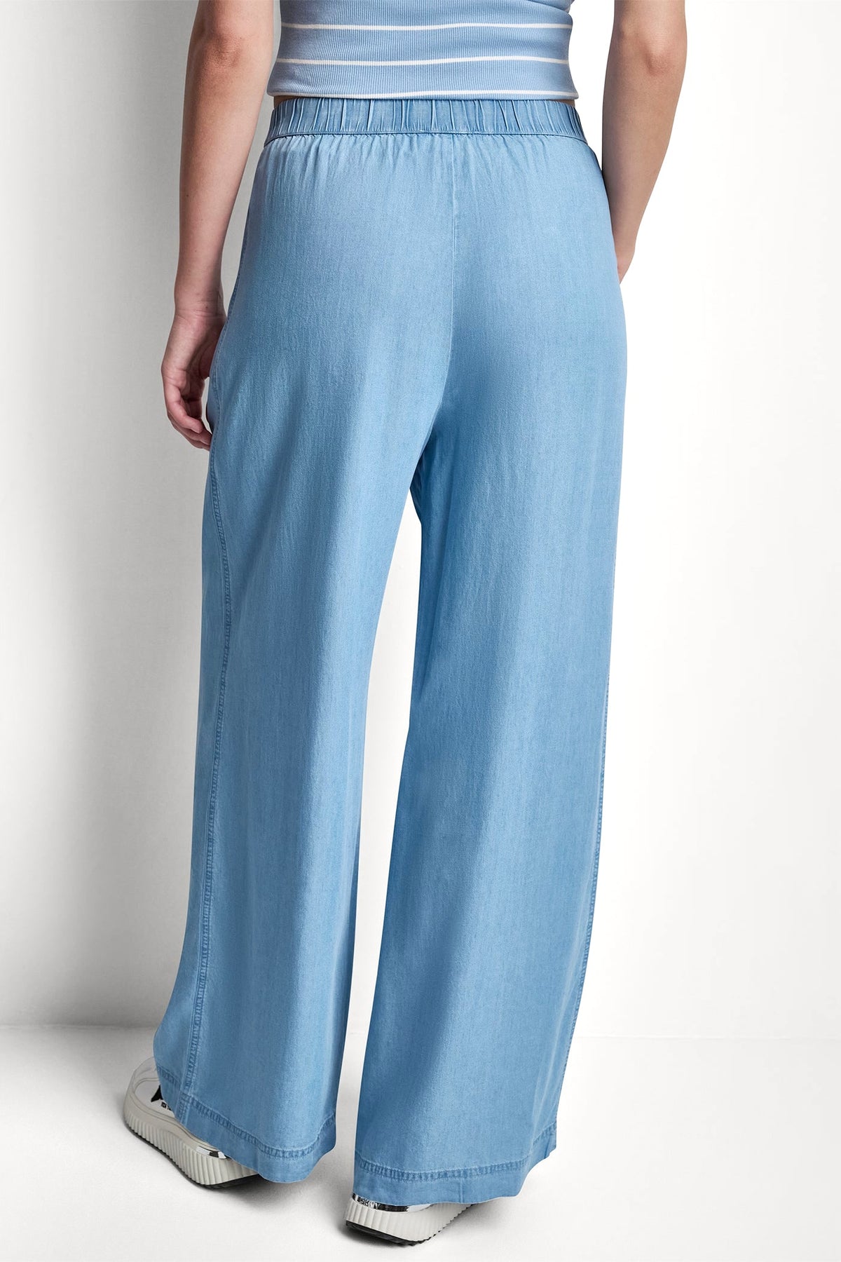 DKNY WIDE LEG TENCEL PANT