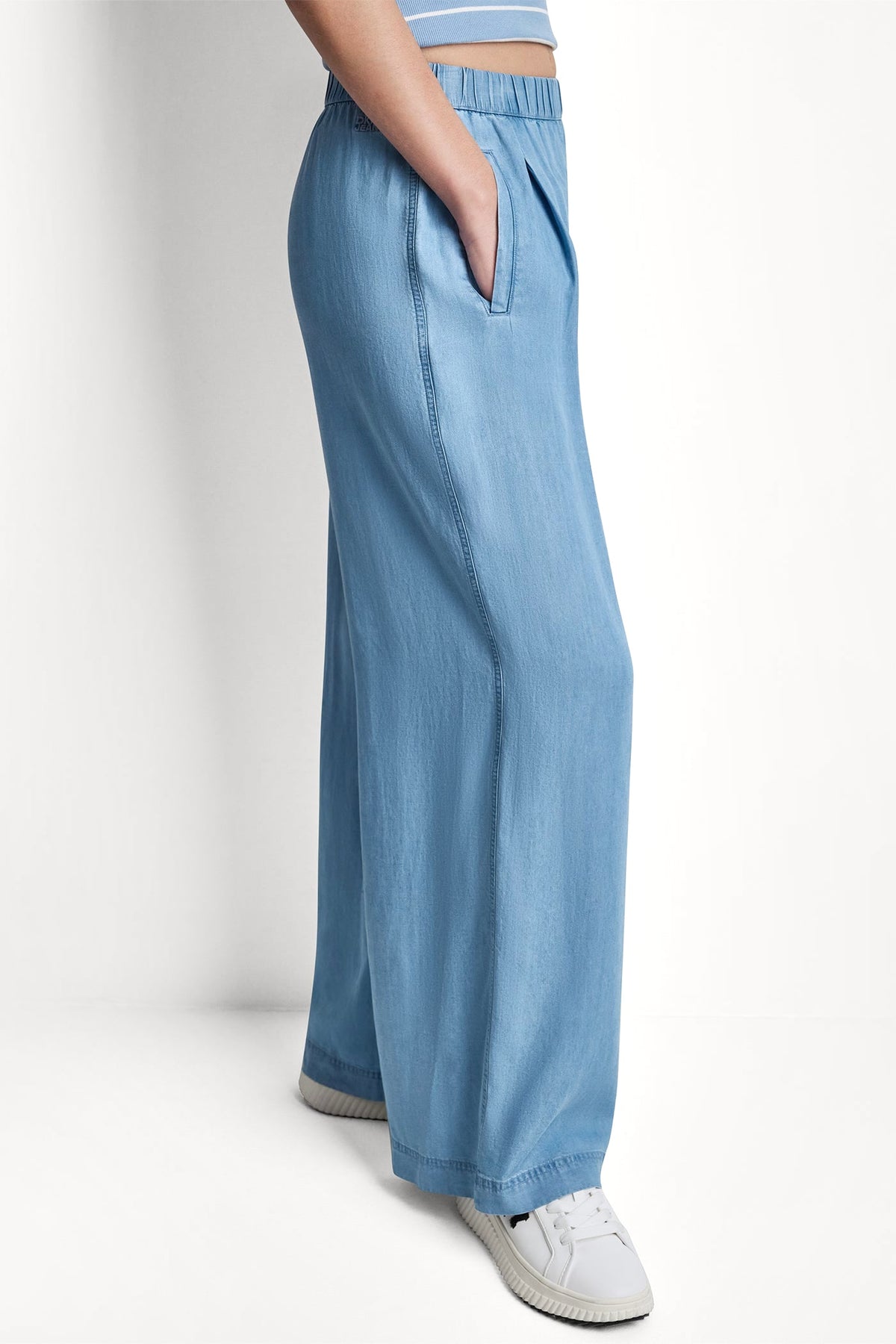 DKNY WIDE LEG TENCEL PANT