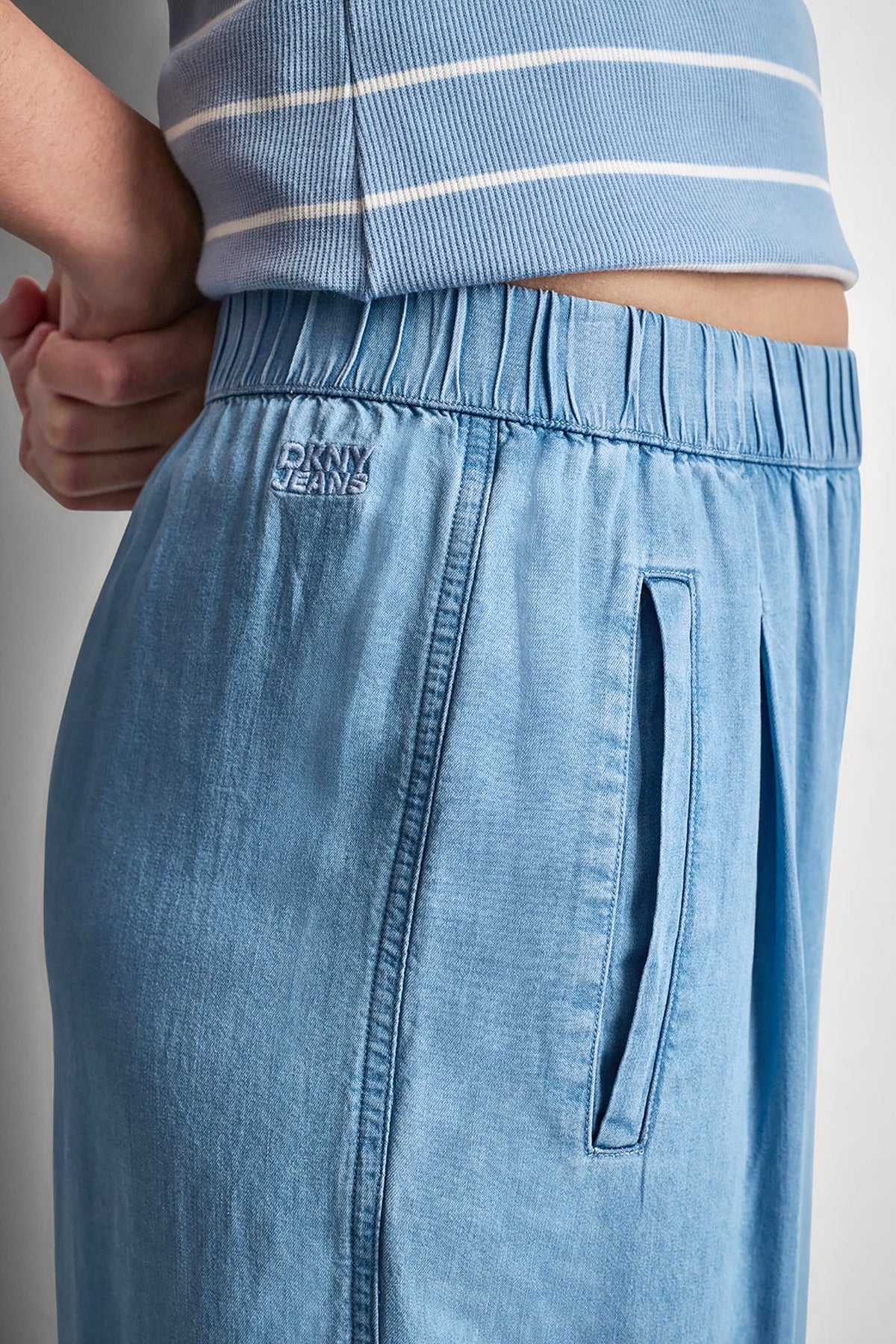 DKNY WIDE LEG TENCEL PANT