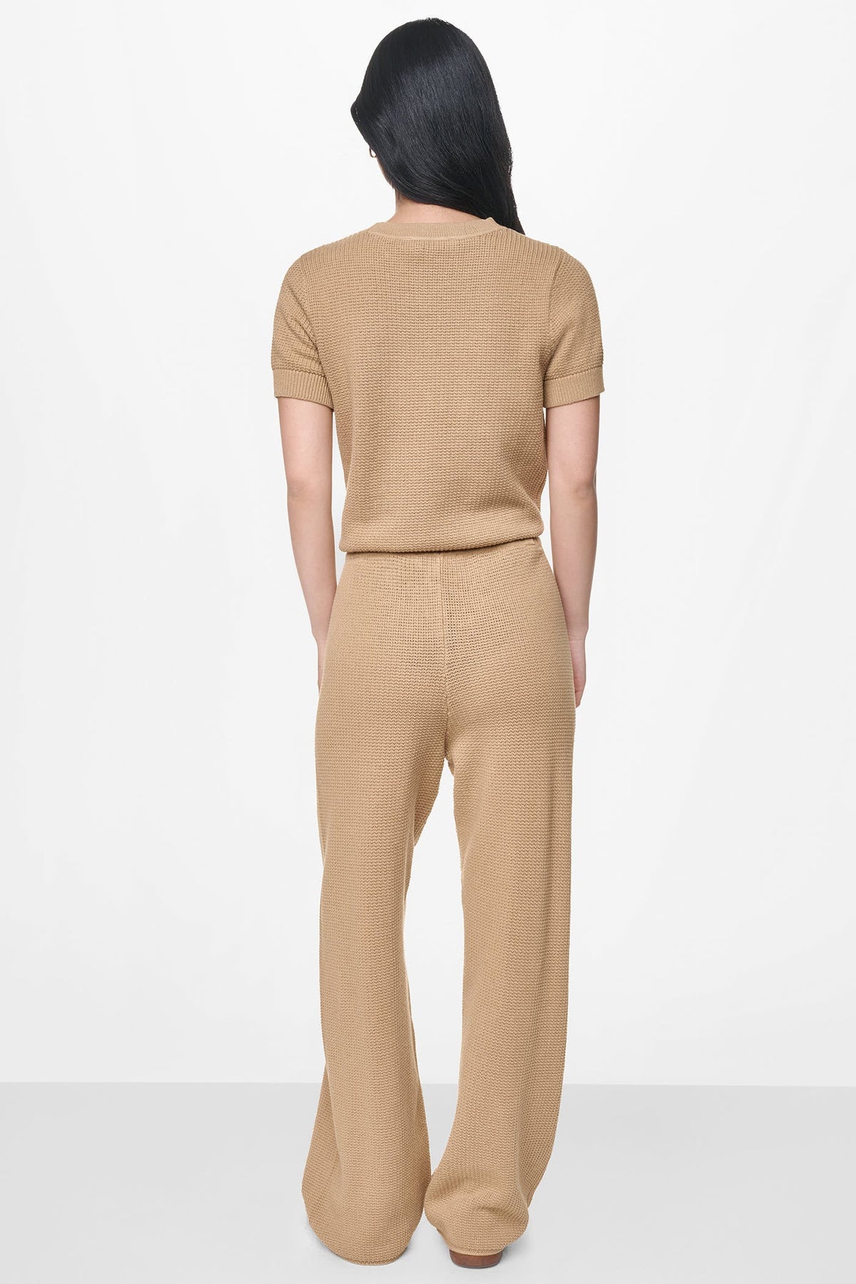 DKNY TUCK STITCH HIGH-RISE DRAWSTRING PANT
