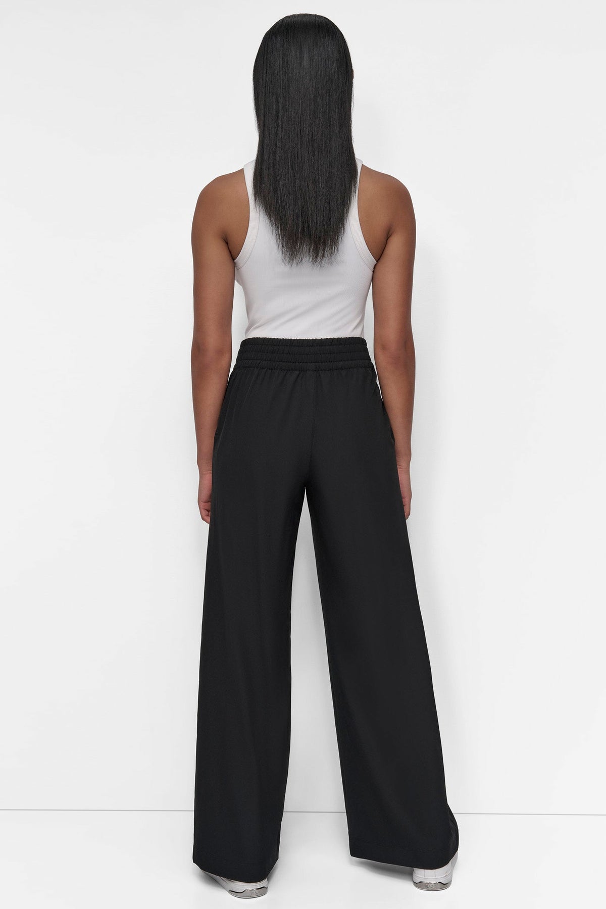 DKNY HIGH-RISE WIDE-LEG PANT