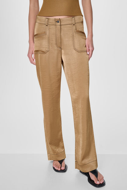 DKNY TOP STITCH STRAIGHT LEG PANT
