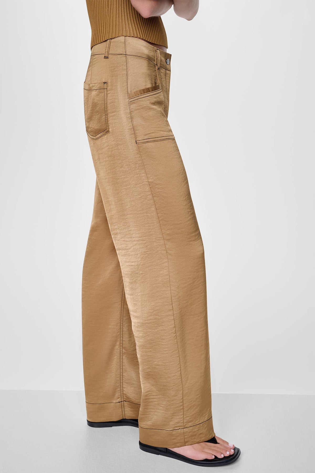 DKNY TOP STITCH STRAIGHT LEG PANT