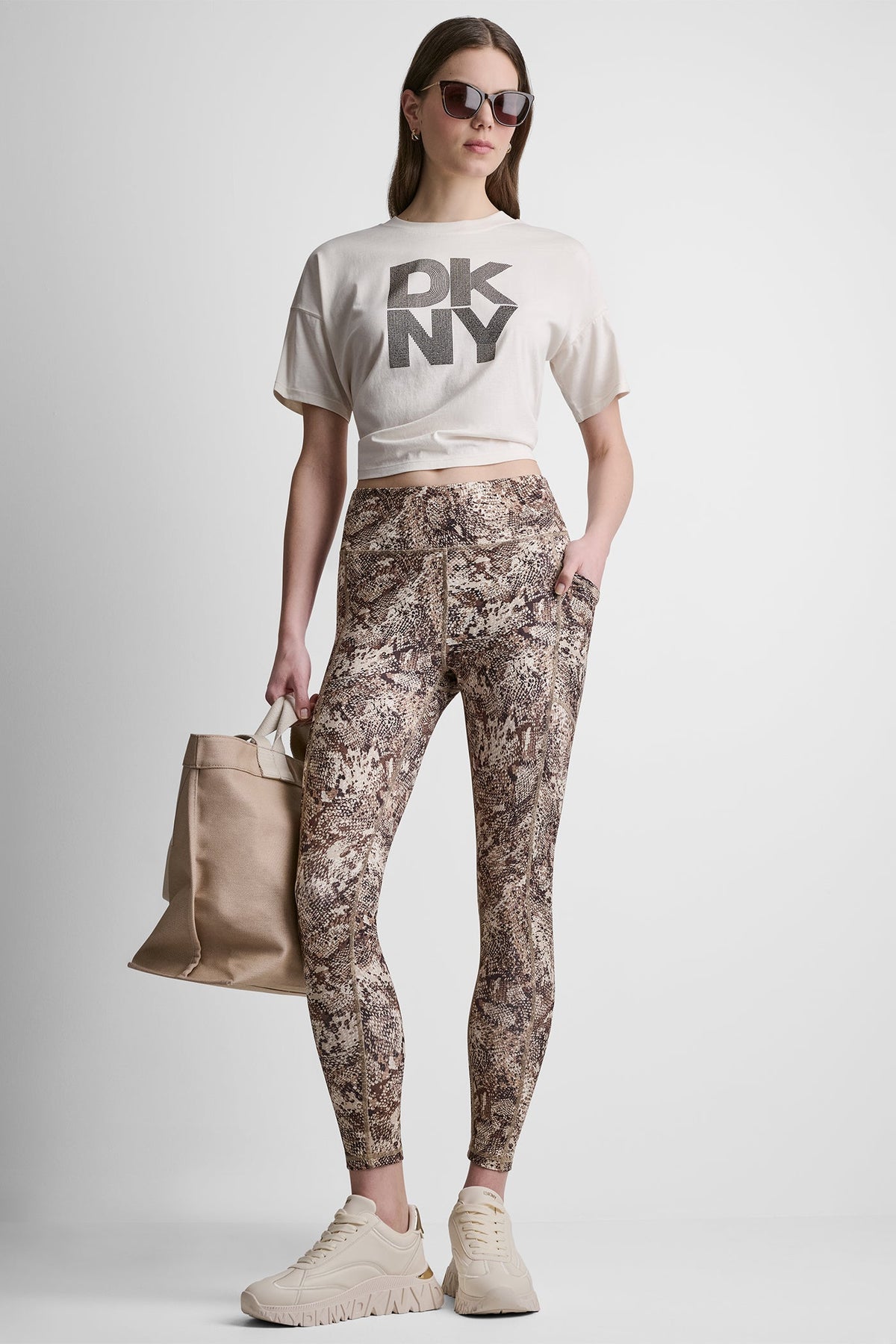 DKNY HIGH-RISE 7/8 PRINTED LEGGING