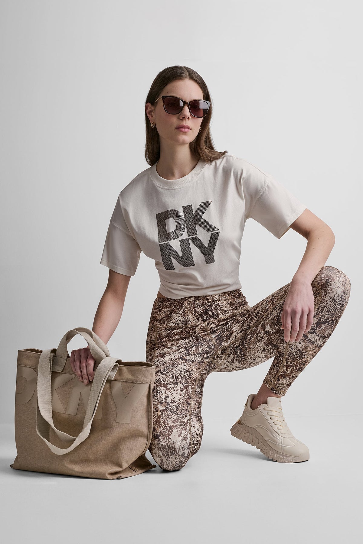DKNY HIGH-RISE 7/8 PRINTED LEGGING