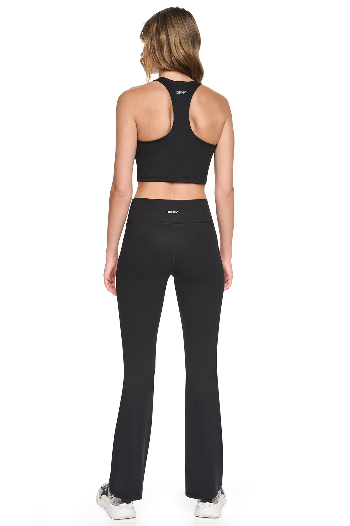 DKNY BALANCE COMPRESSION CROSSOVER FRONT FLARE PANT