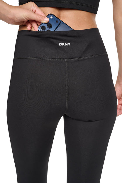 DKNY BALANCE COMPRESSION CROSSOVER FRONT FLARE PANT