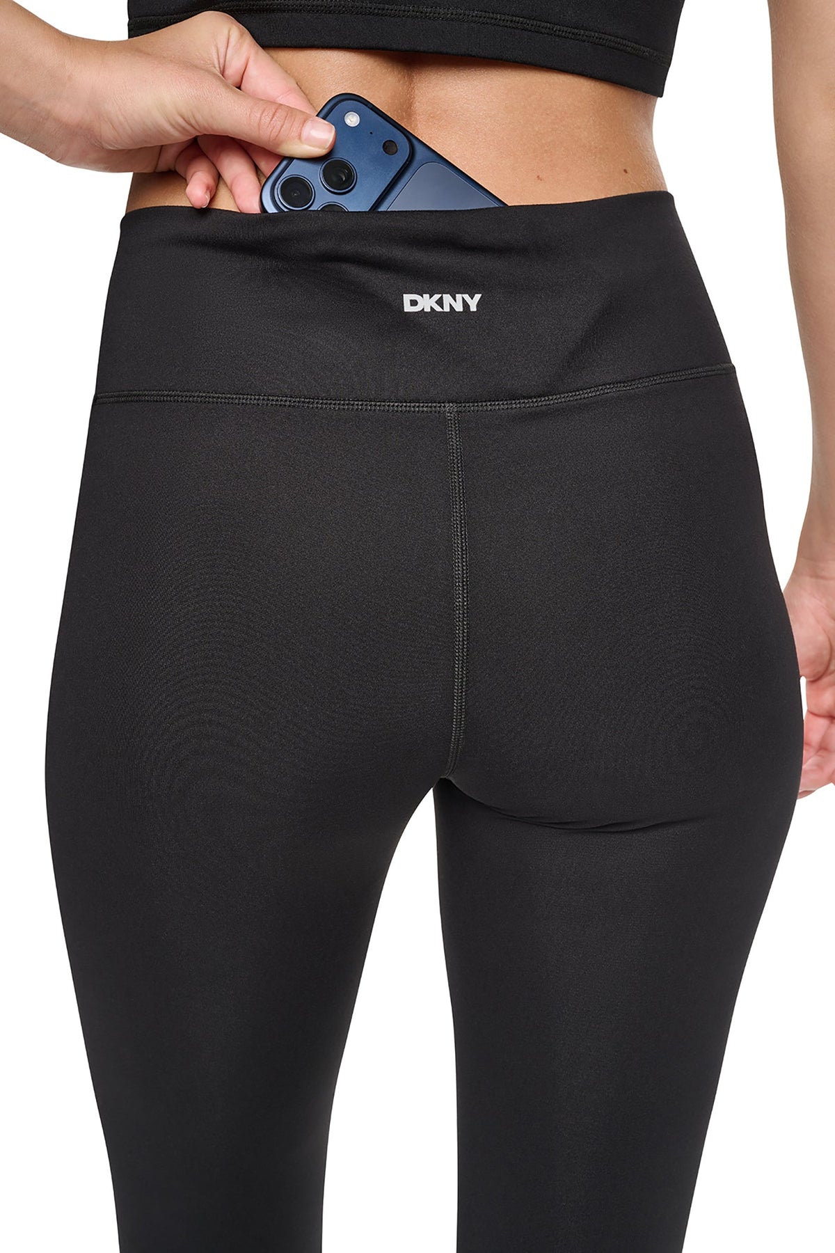 DKNY BALANCE COMPRESSION CROSSOVER FRONT FLARE PANT