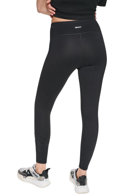 DKNY HIGH-RISE GRAFFITI LOGO 7/8 LENGTH LEGGING