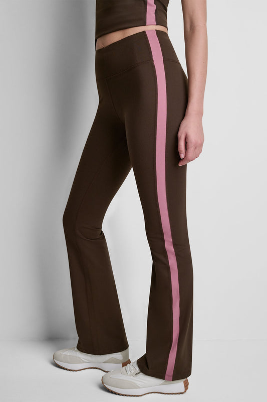 DKNY BALANCE COMPRESSION SIDE STRIPE FLARE LEGGING