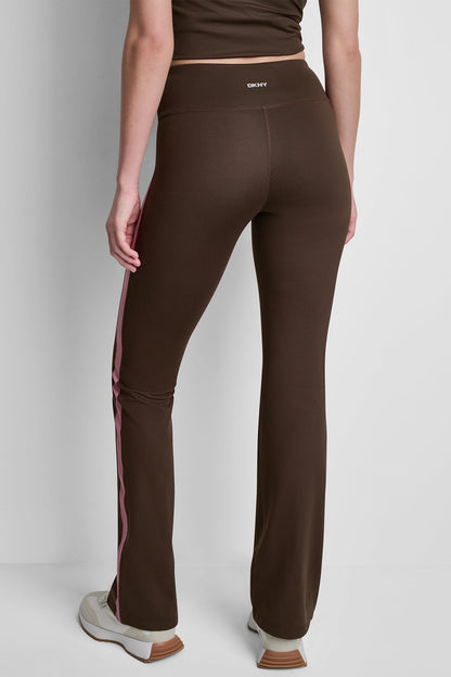 DKNY BALANCE COMPRESSION SIDE STRIPE FLARE LEGGING