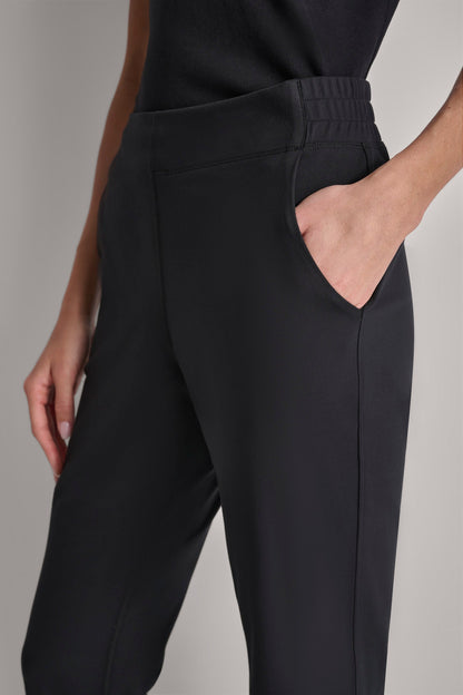 DKNY CROPPED MID-RISE BALANCE COMPRESSION SKINNY PANT