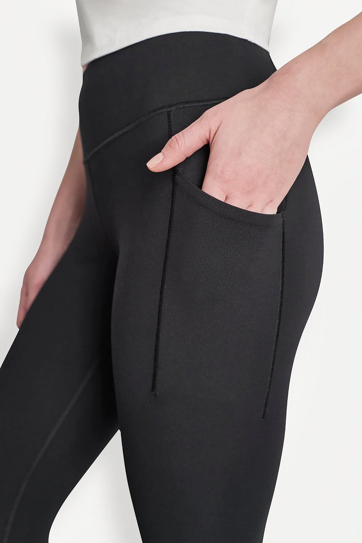 DKNY BALANCE COMPRESSION HIGH-WAIST CROPPED LEGGING