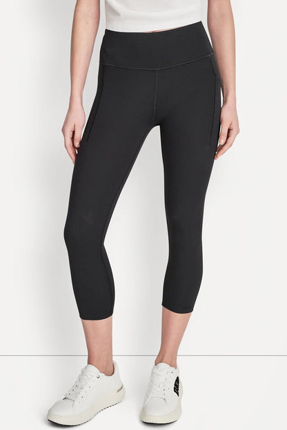 DKNY BALANCE COMPRESSION HIGH-WAIST CROPPED LEGGING