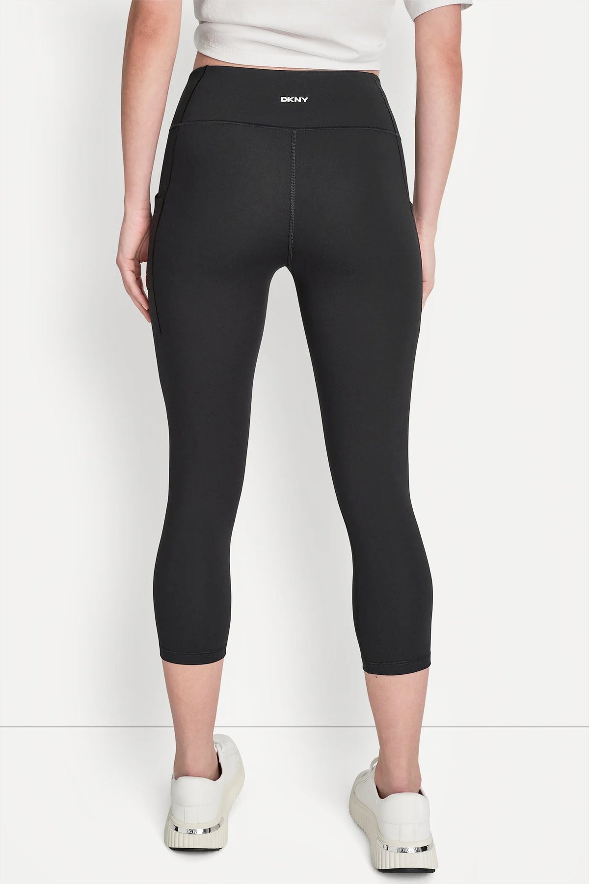 DKNY BALANCE COMPRESSION HIGH-WAIST CROPPED LEGGING