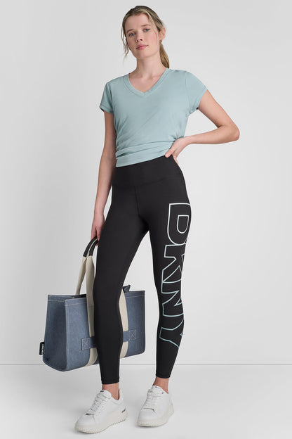 DKNY HIGH WAIST 7/8 BALANCE COMPRESSION EXPLODED OMBRE