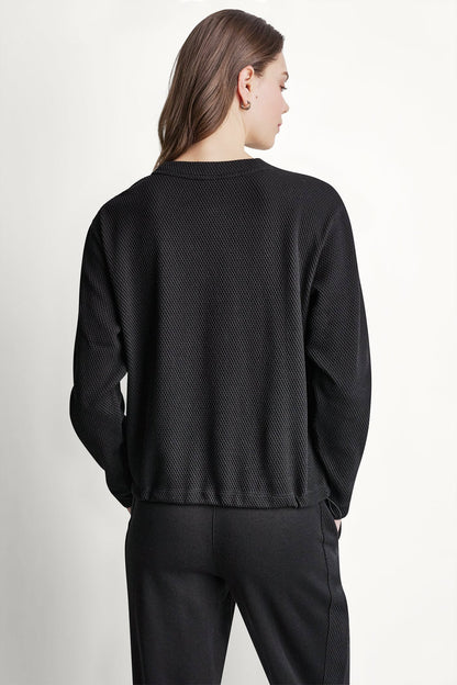 DKNY JACQUARD KNIT PULLOVER