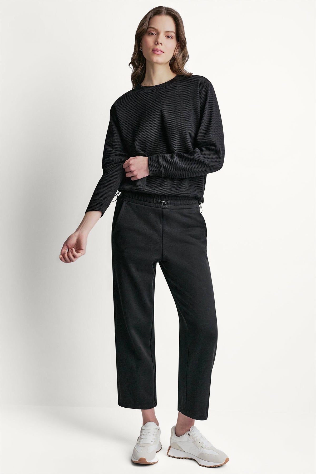 DKNY JACQUARD KNIT PULLOVER