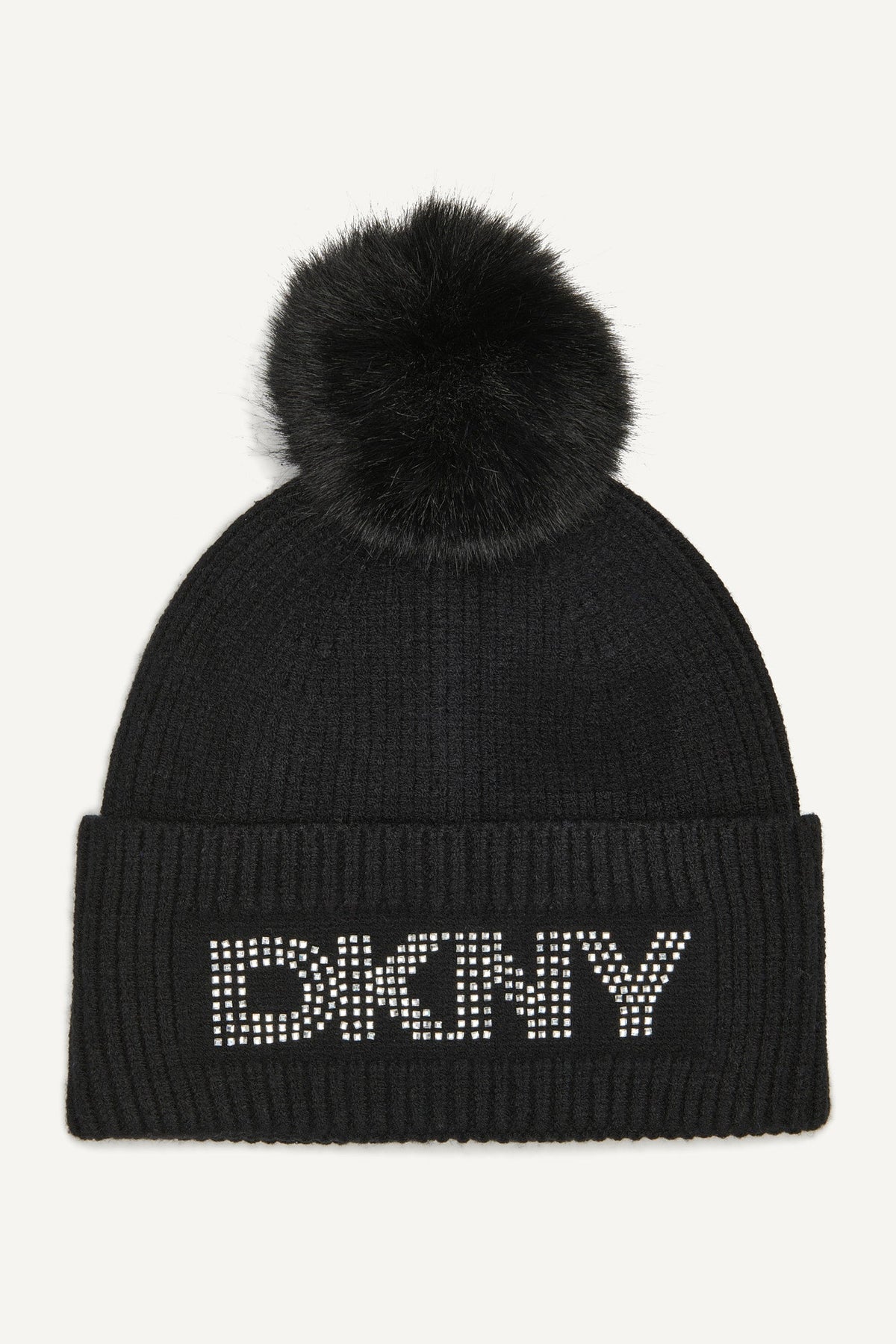 DKNY DISCO DKNY FAUX FUR POM HAT