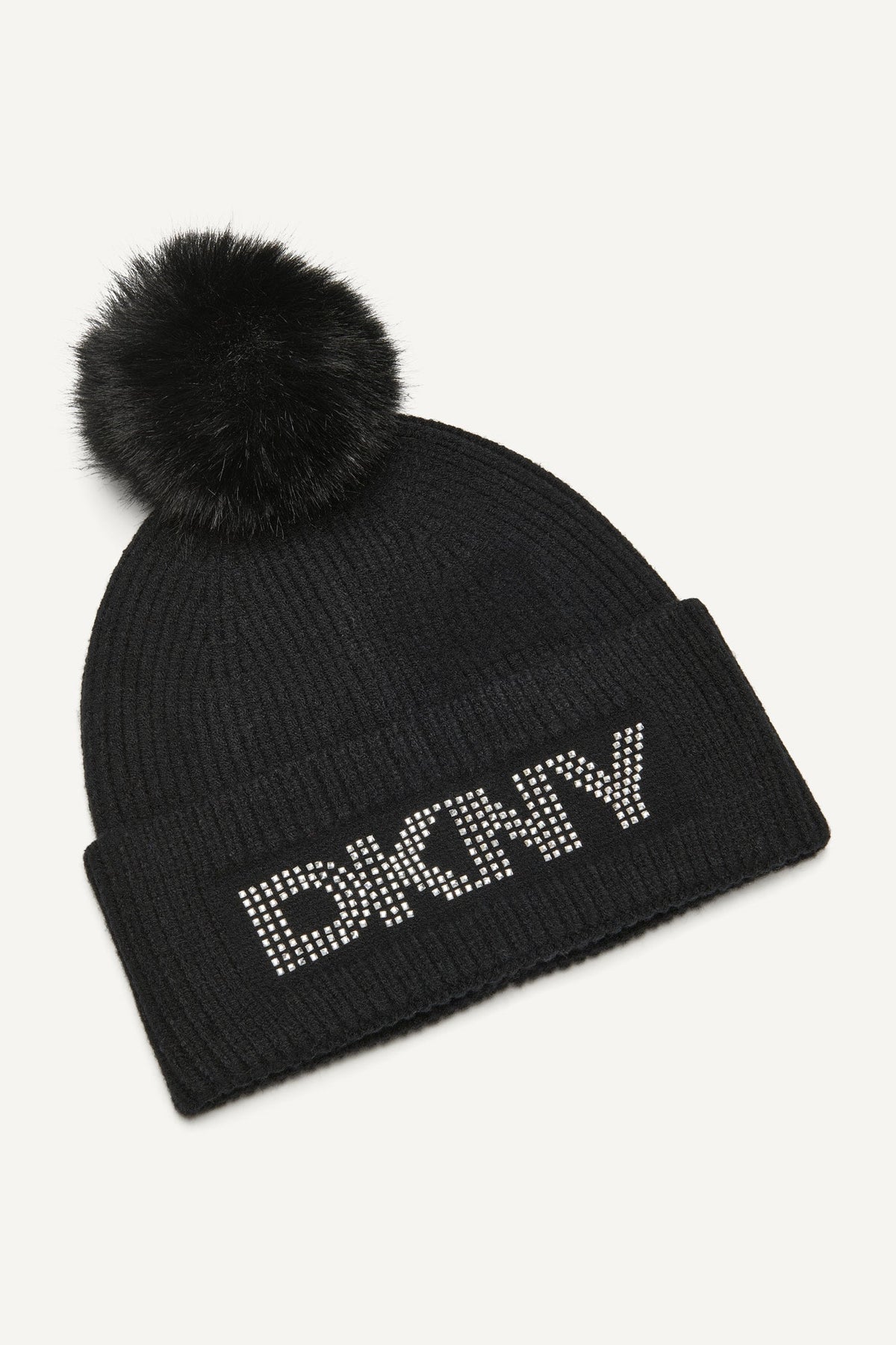 DKNY DISCO DKNY FAUX FUR POM HAT