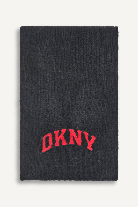 DKNY VARSITY KNIT LOGO SCARF