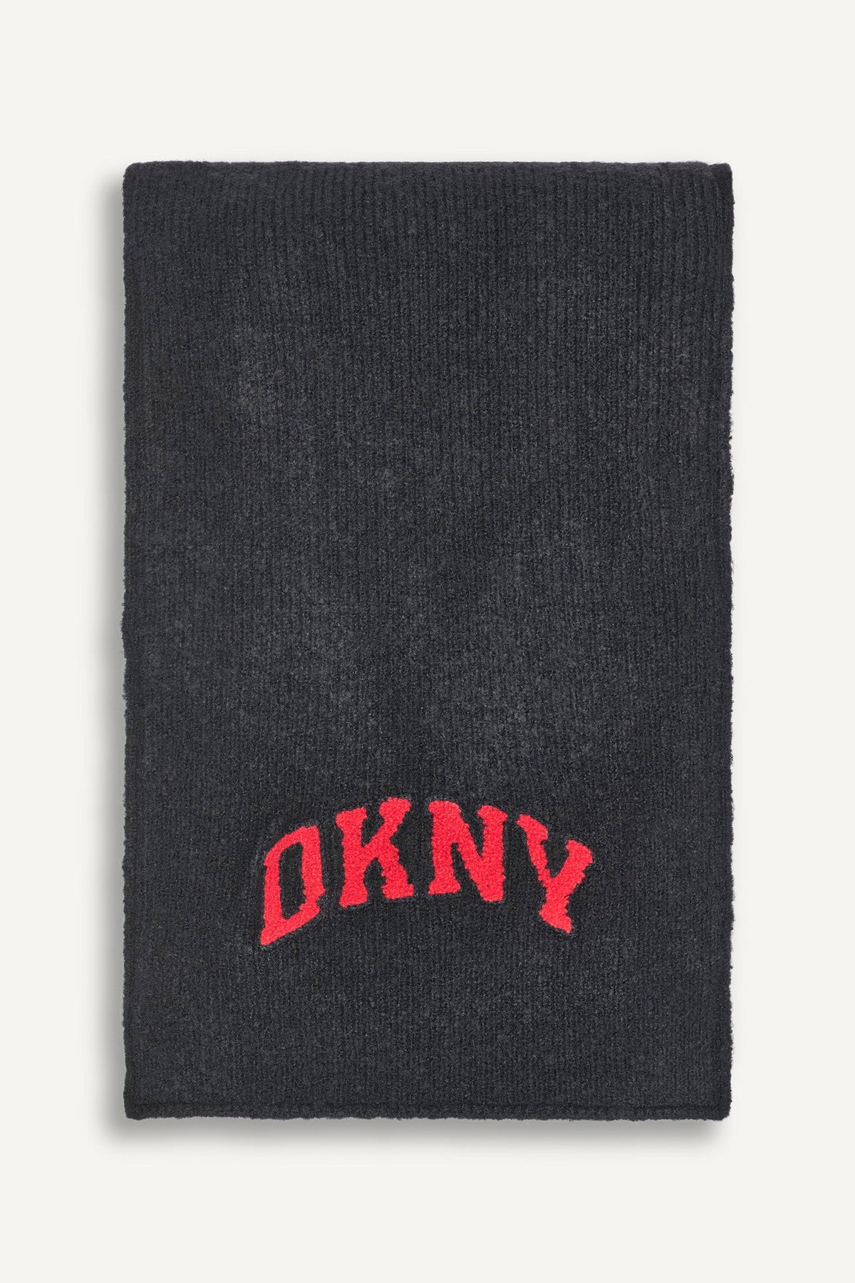 DKNY VARSITY KNIT LOGO SCARF