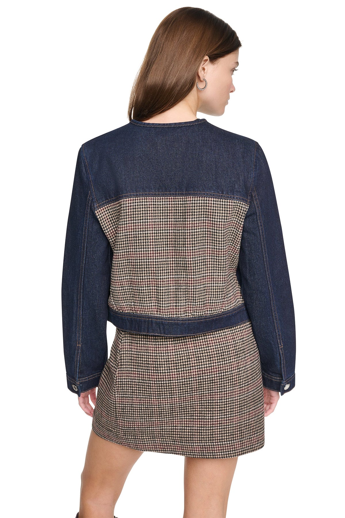 DKNY MIXED MEDIA DENIM JACKET