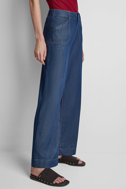DKNY HIGH-RISE STRAIGHT LEG PANT