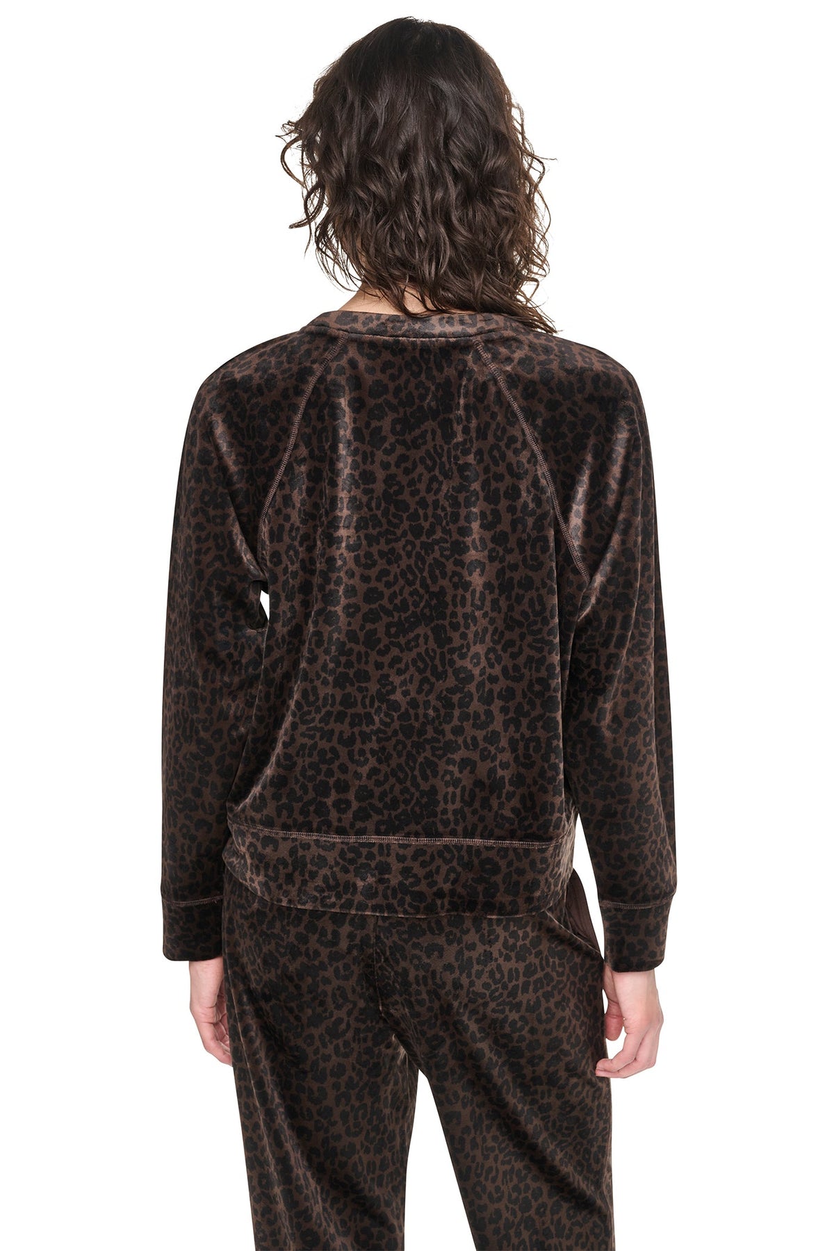 DKNY VELOUR ANIMAL PRINT PULLOVER