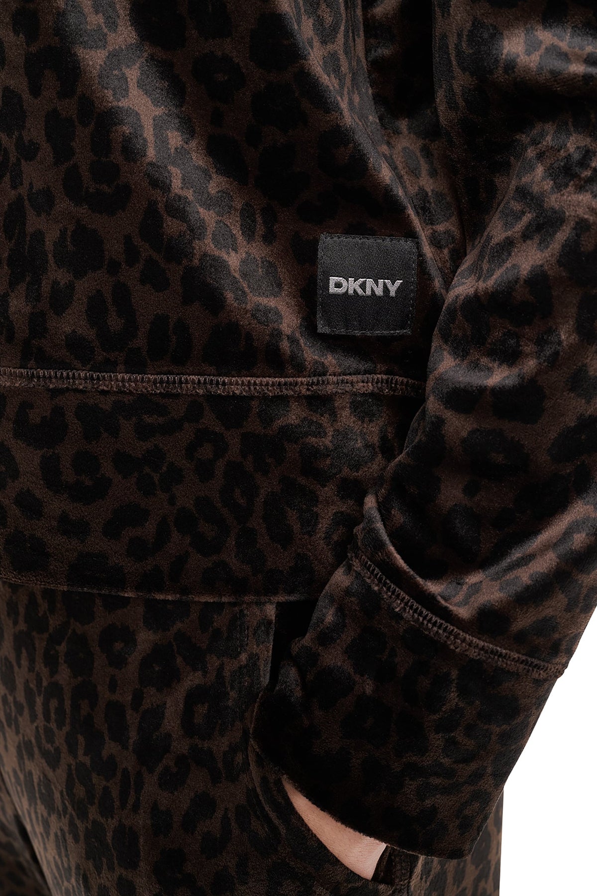 DKNY VELOUR ANIMAL PRINT PULLOVER