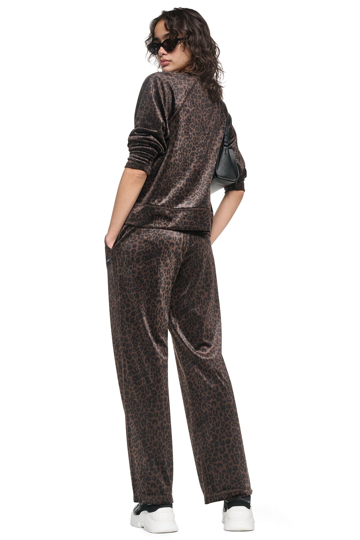 DKNY VELOUR ANIMAL PRINT PULLOVER