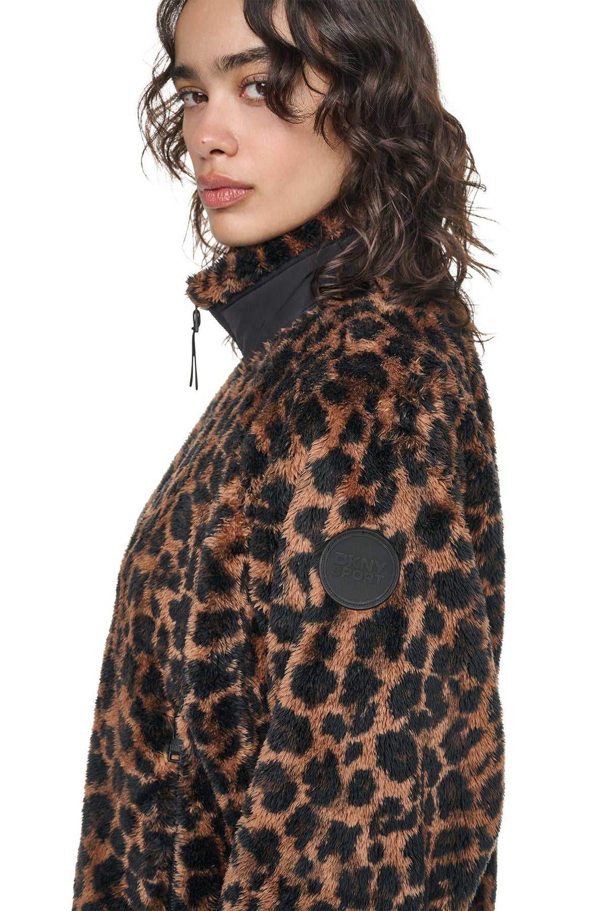 DKNY PRINTED SHERPA JACKET