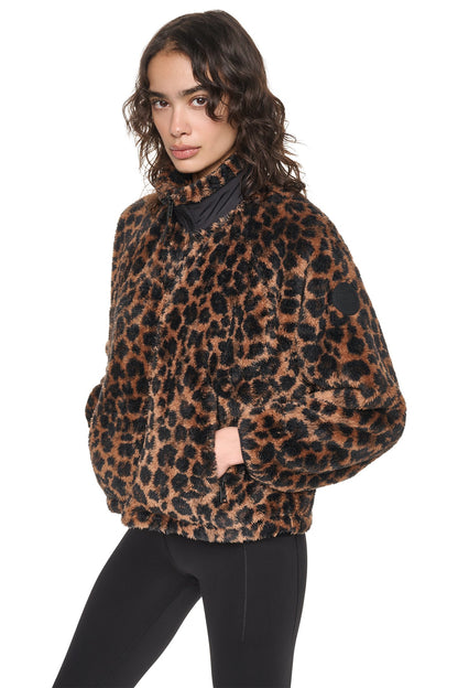 DKNY PRINTED SHERPA JACKET