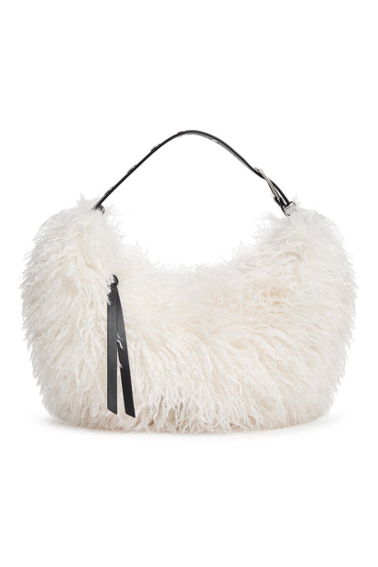 DKNY RANNA FAUX FUR SMALL HOBO BAG